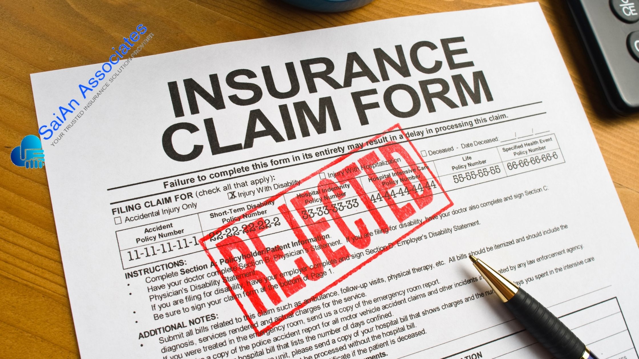 insurance claim rejected